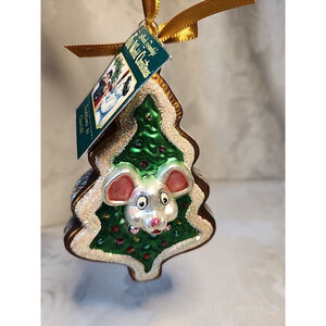 2001 Old World Christmas Cookie Mouse Ornament, Excellent Condition